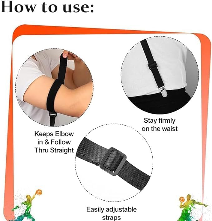 FITONE Straight Shot Basketball Shooting Training Aid Keeps Elbow in & Follow Thru Straight for Kids and Youth Player – Black - Image 4